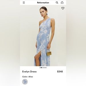 NWT Reformation Evelyn Dress in Aliso Size 4. Never worn, in original packaging